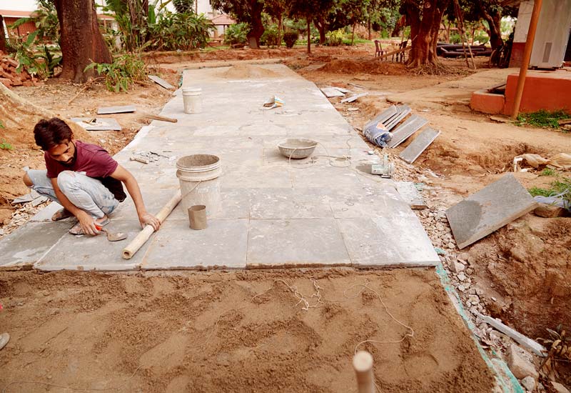 Roads and Pathways - Stone Laying on Concrete